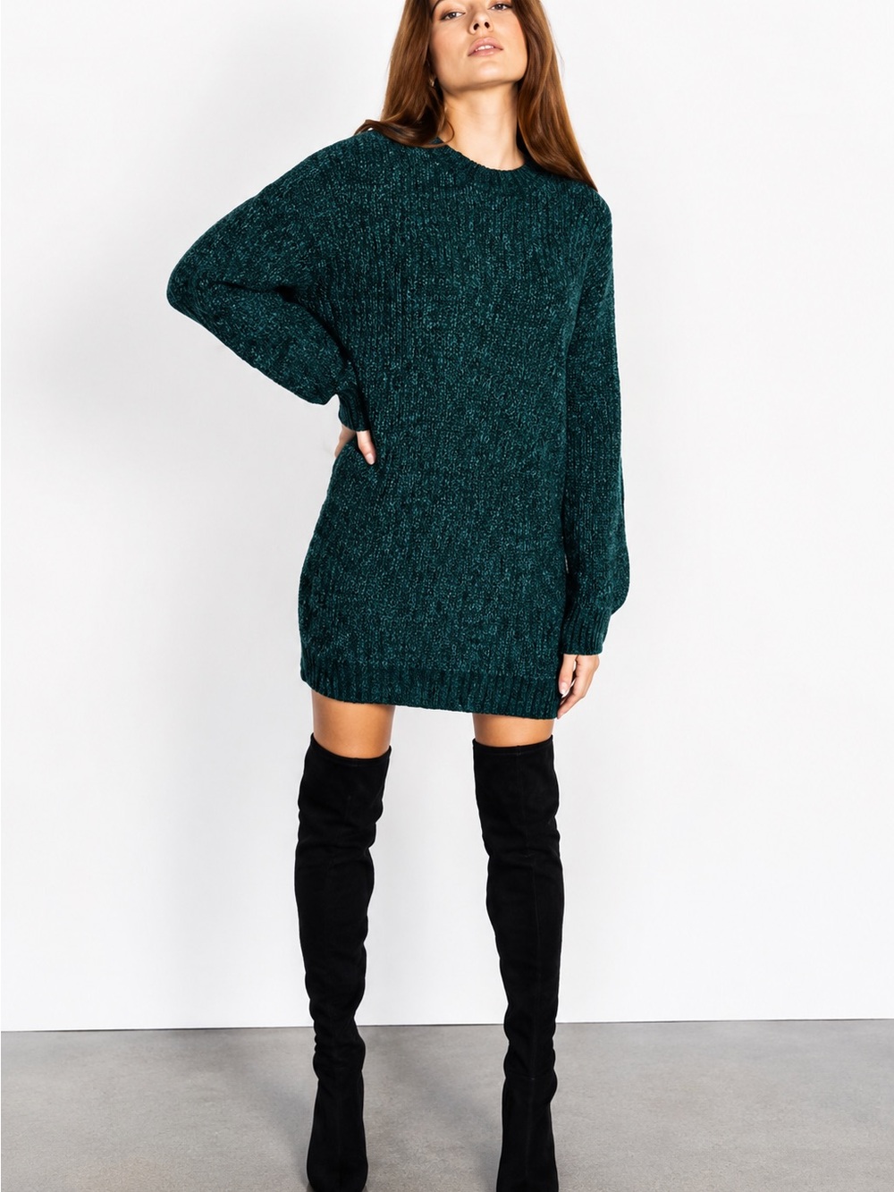 🆕🤍Baltic Born Emerald Chunky Knit Sweater Dress